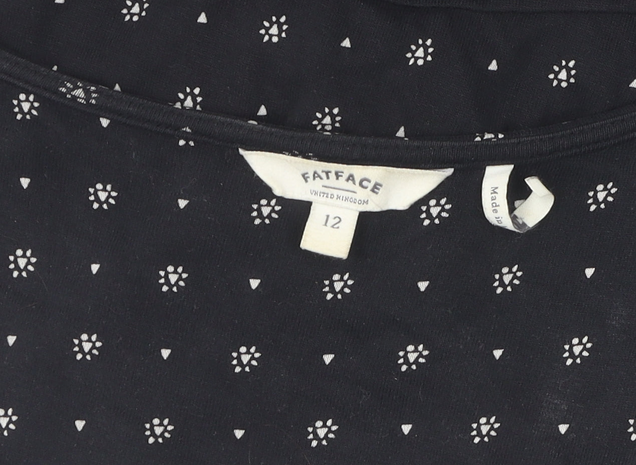 FatFace Women's Black Wrap Dress, Size 12