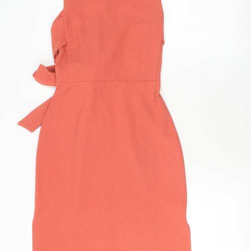 Warehouse Women's Red Sheath Dress Size 8