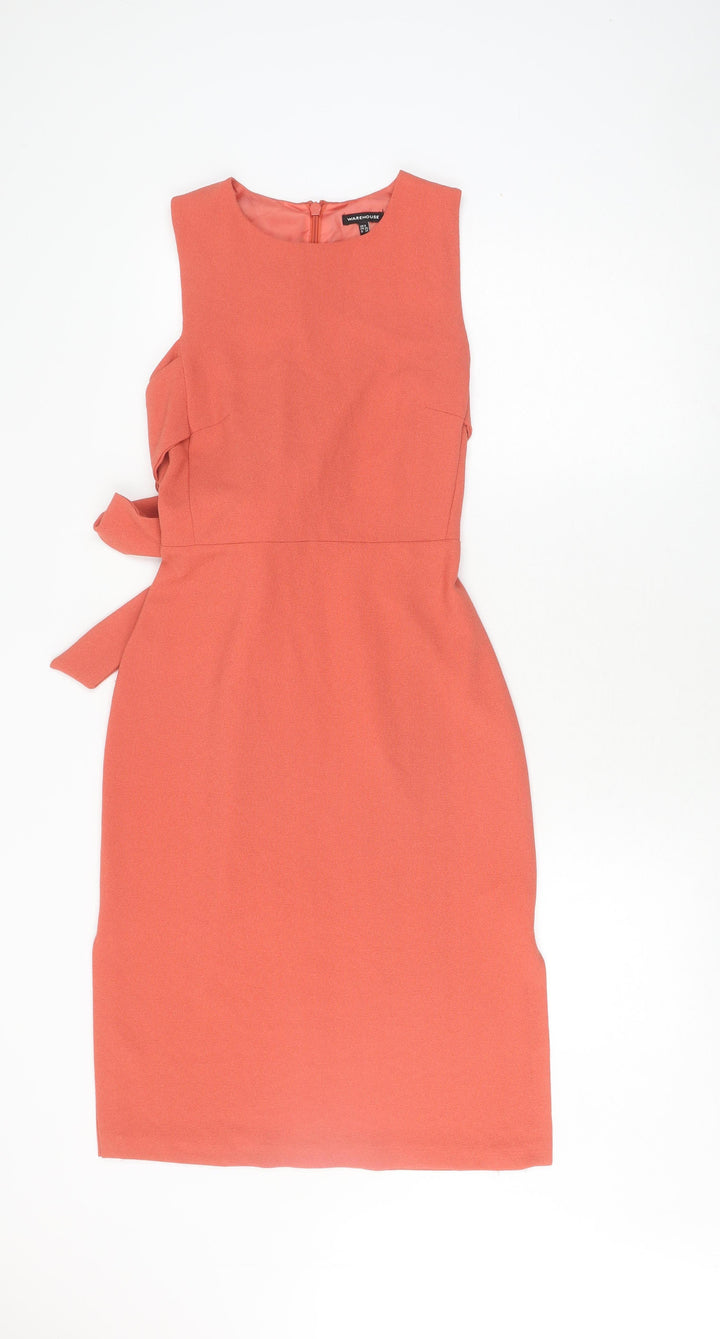 Warehouse Women's Red Sheath Dress Size 8