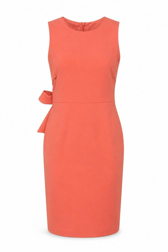 Front view of Warehouse Women's Red Sheath Dress, size 8