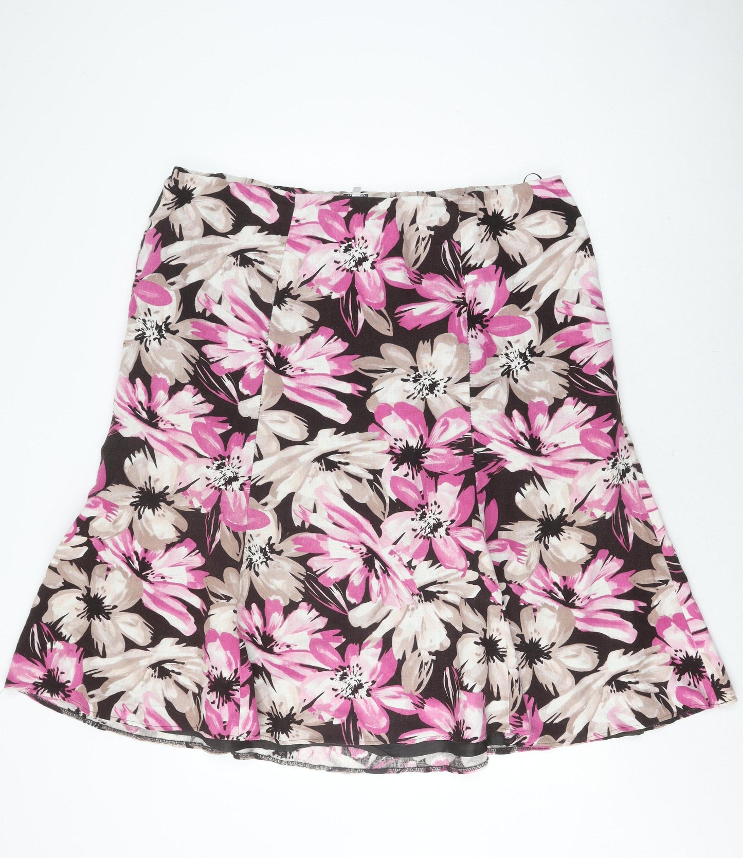 M&Co Women's Multicoloured Floral Skirt Size 22 Plus