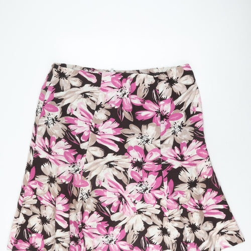 M&Co Women's Multicoloured Floral Skirt Size 22 Plus