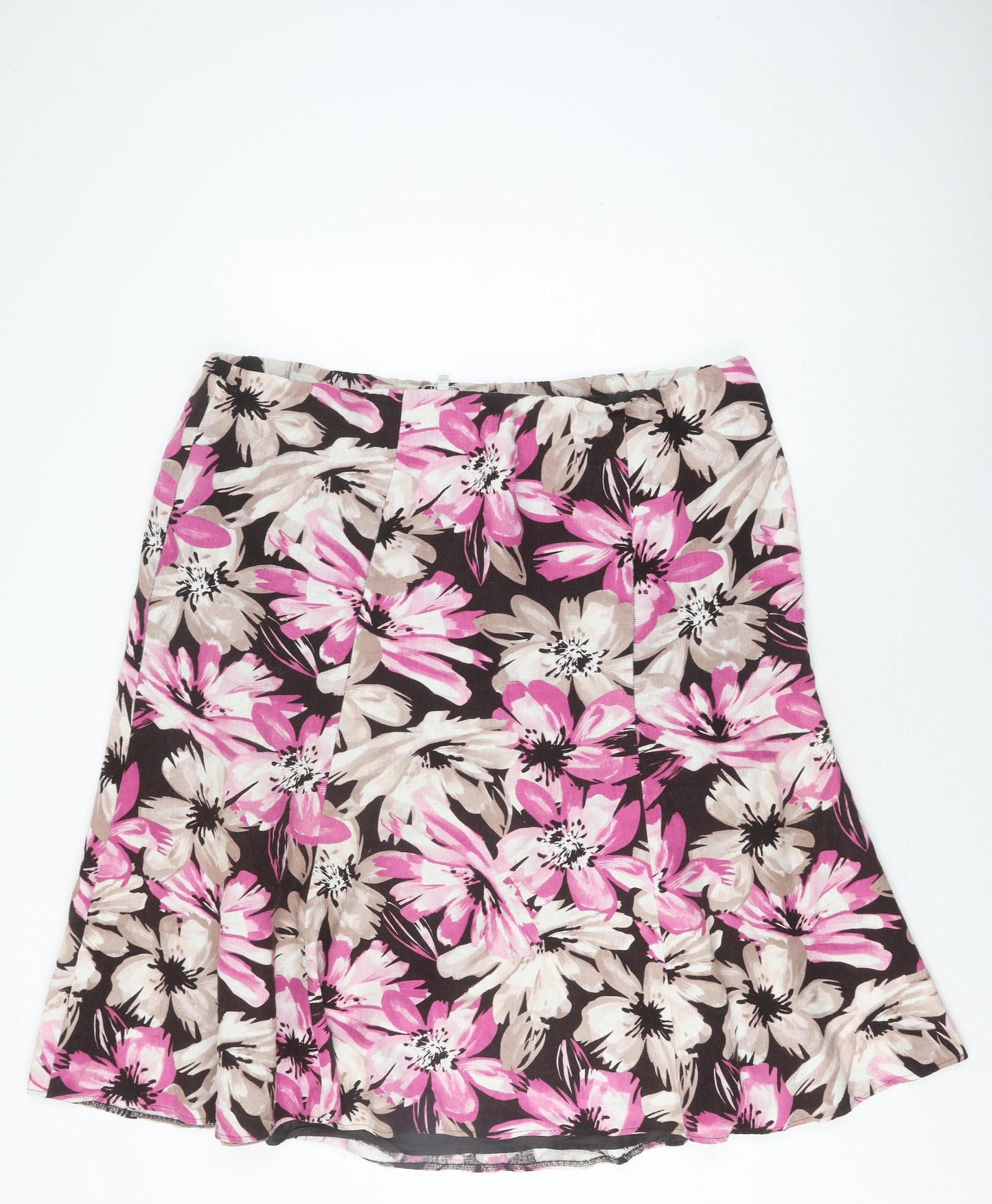 M&Co Women's Multicoloured Floral Skirt Size 22 Plus