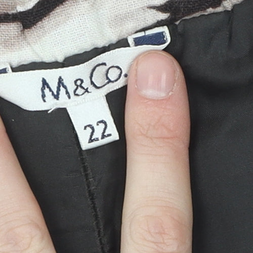 M&Co Women's Multicoloured Floral Skirt Size 22 Plus