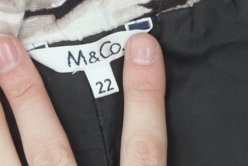 M&Co Women's Multicoloured Floral Skirt Size 22 Plus