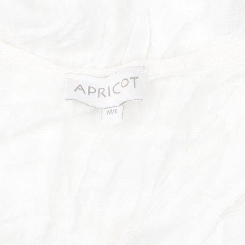 Apricot Women's White Cotton V-Neck Blouse Medium