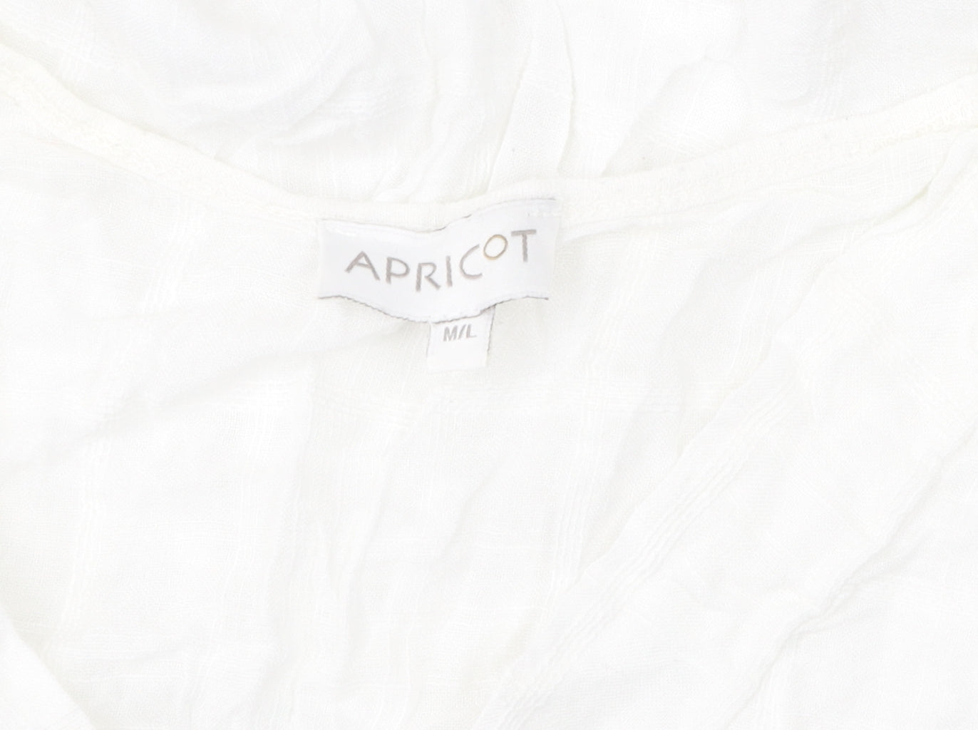 Apricot Women's White Cotton V-Neck Blouse Medium
