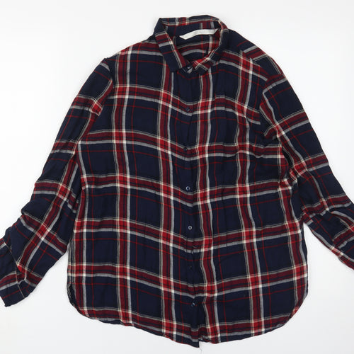 Zara Women’s Multicoloured Plaid Button-Up Shirt Size 14