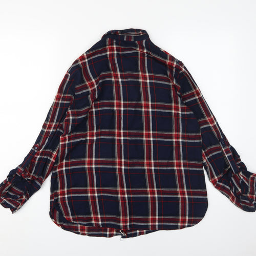 Zara Women’s Multicoloured Plaid Button-Up Shirt Size 14