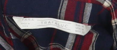 Zara Women’s Multicoloured Plaid Button-Up Shirt Size 14