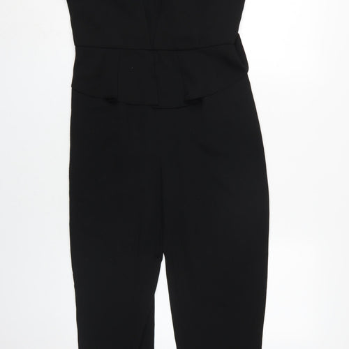 Oasis Women's Black Jumpsuit Size 10, V-Neck Elegant Style