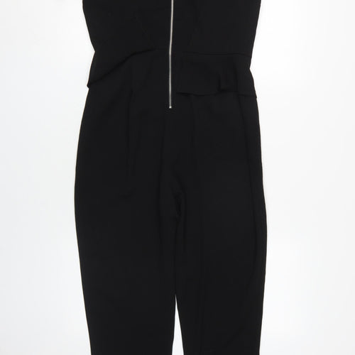 Oasis Women's Black Jumpsuit Size 10, V-Neck Elegant Style