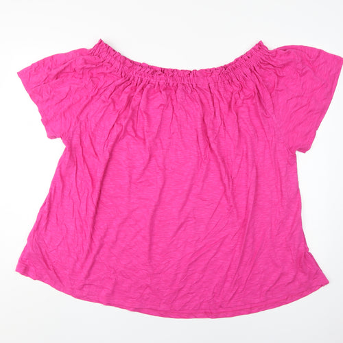 New Look Women's Pink Off the Shoulder Top Size 26