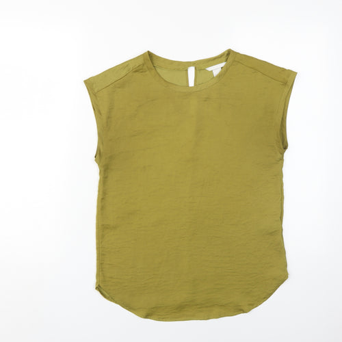 H&M Women's Green Sleeveless Blouse Size 6
