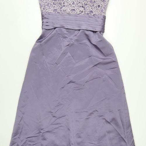 Mark Lesley Women's Purple Midi Fit & Flare Dress