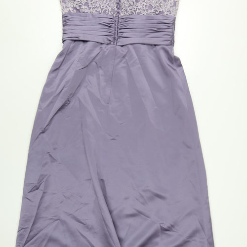 Mark Lesley Women's Purple Midi Fit & Flare Dress