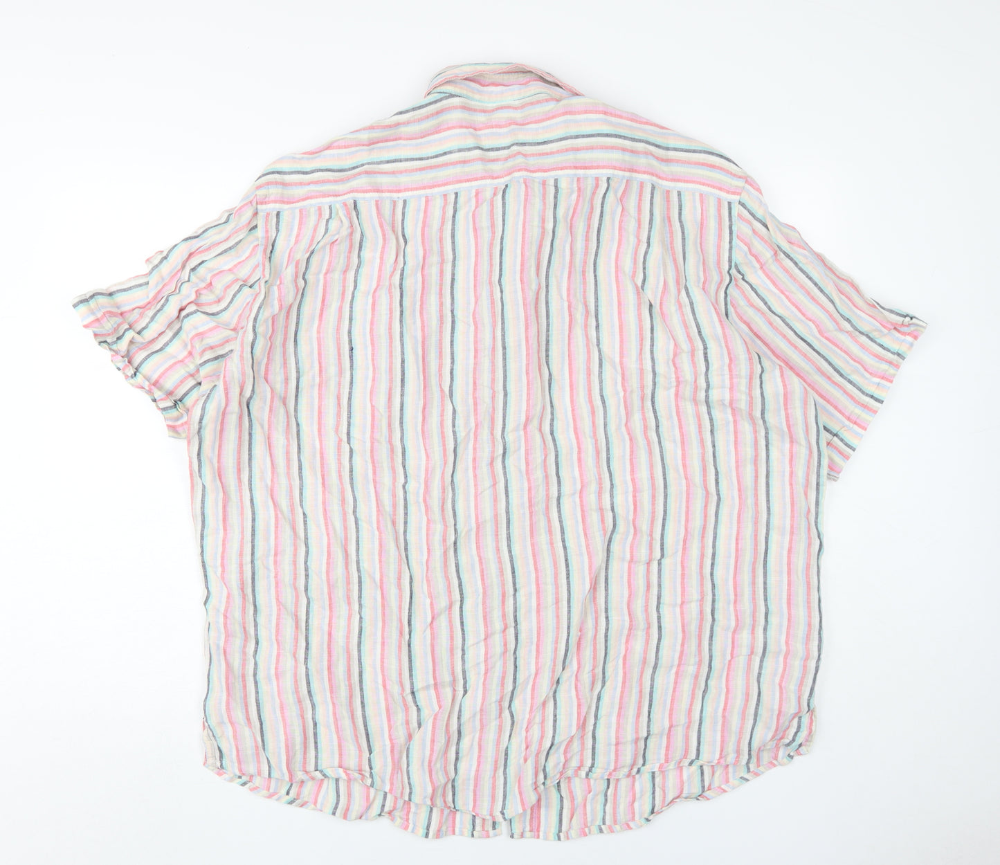 Marks and Spencer Men's Multicoloured Linen Shirt