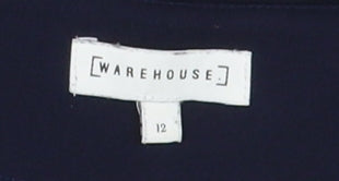 Warehouse Women's Floral Cropped Trousers, Size 12