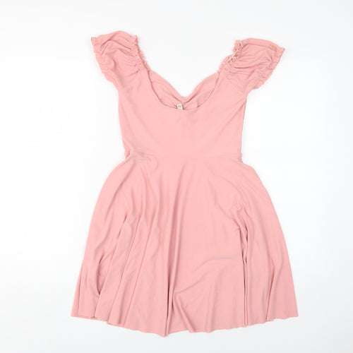 H&M Women's Pink A-Line Short Dress Size 10