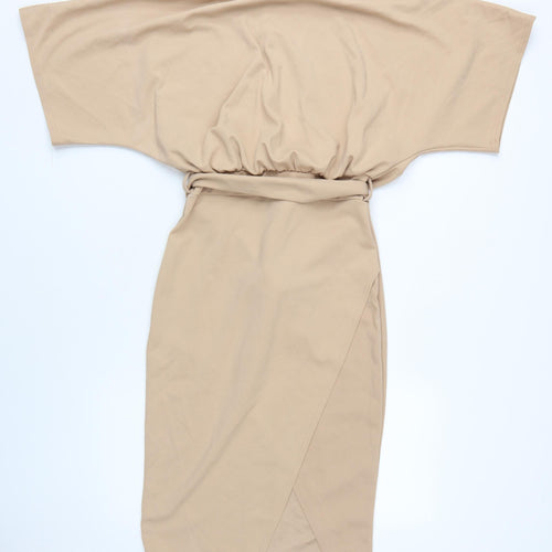 Pink Boutique Women's Beige Belted Dress, Size 10