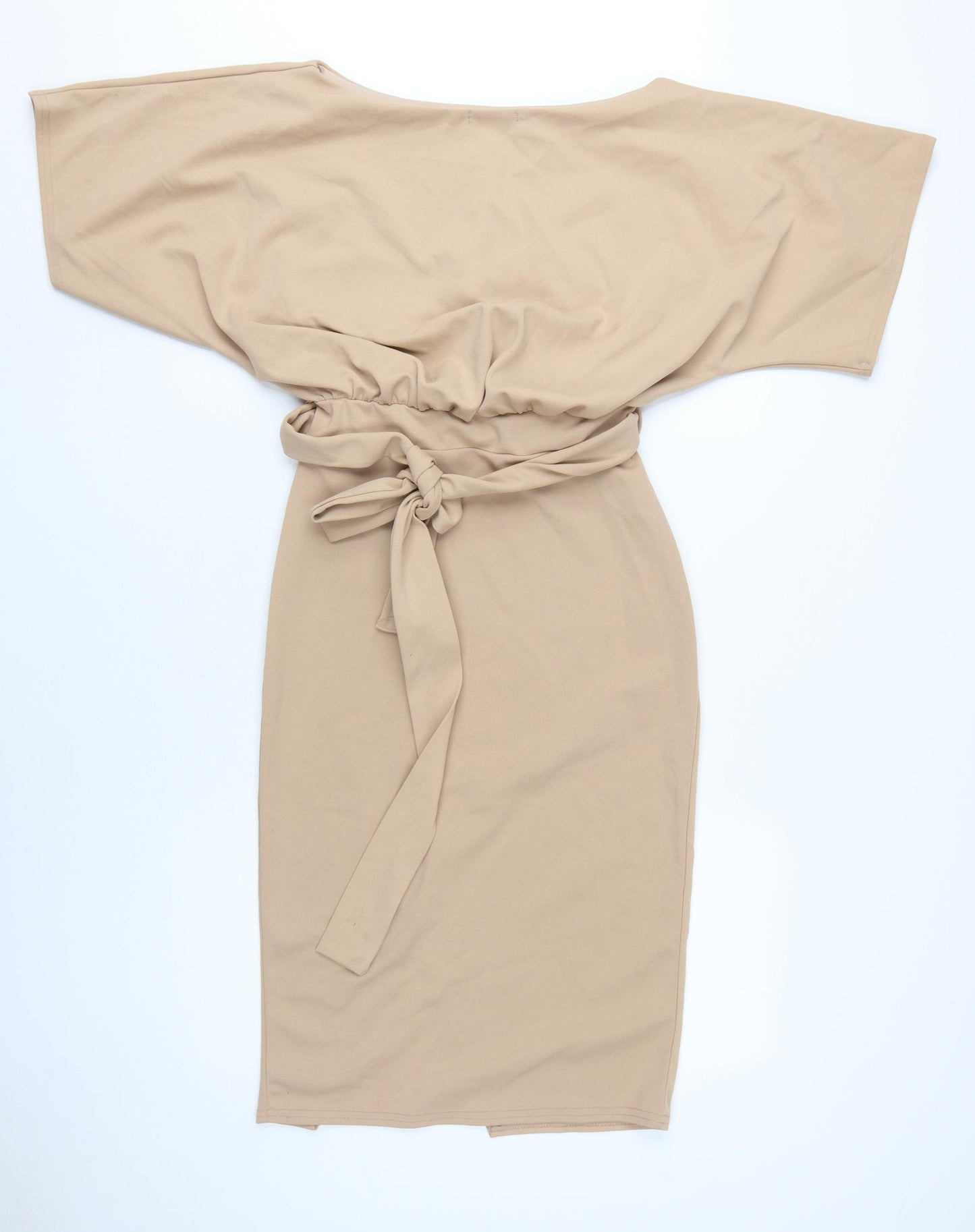 Pink Boutique Women's Beige Belted Dress, Size 10