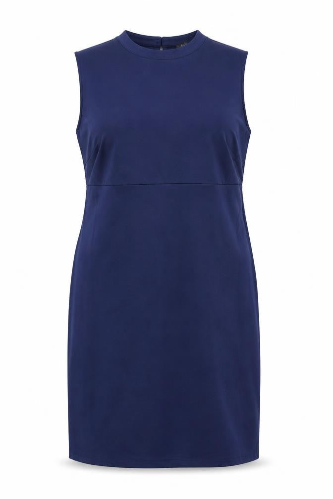 Front view of Marks & Spencer Women's Blue Sheath Dress UK 22