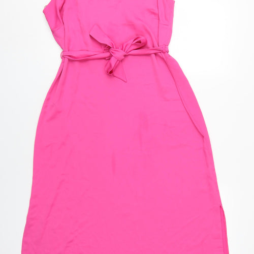 Dorothy Perkins Women’s Pink Slip Midi Dress, Size 12
