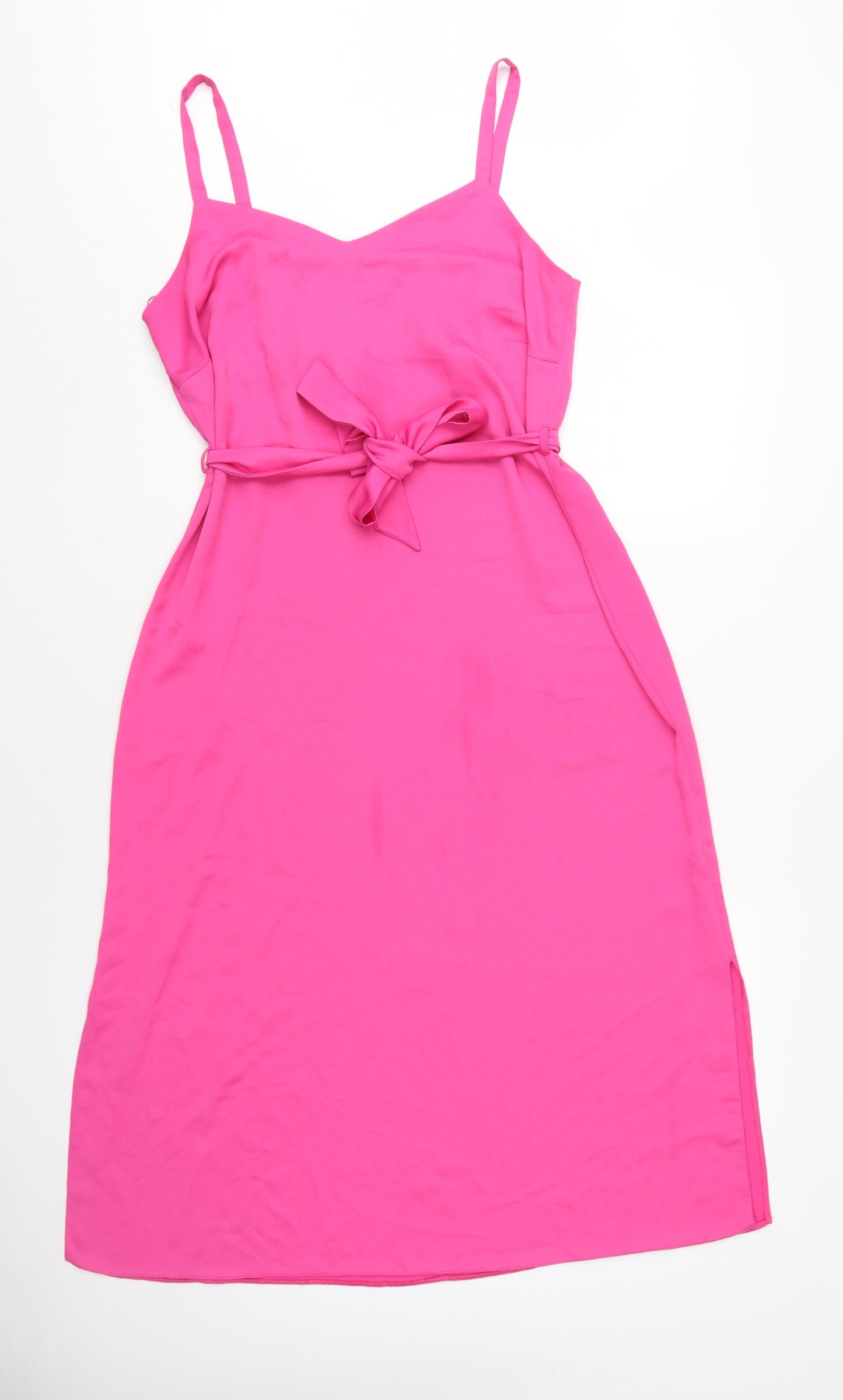 Dorothy Perkins Women’s Pink Slip Midi Dress, Size 12