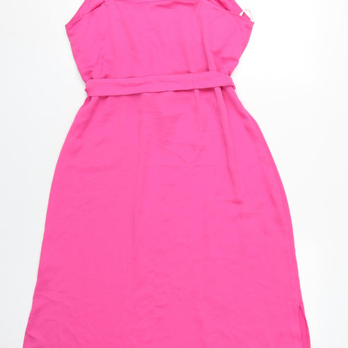 Dorothy Perkins Women’s Pink Slip Midi Dress, Size 12