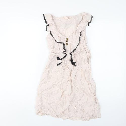 Miss Selfridge Women Pink A-Line Dress, Size 10