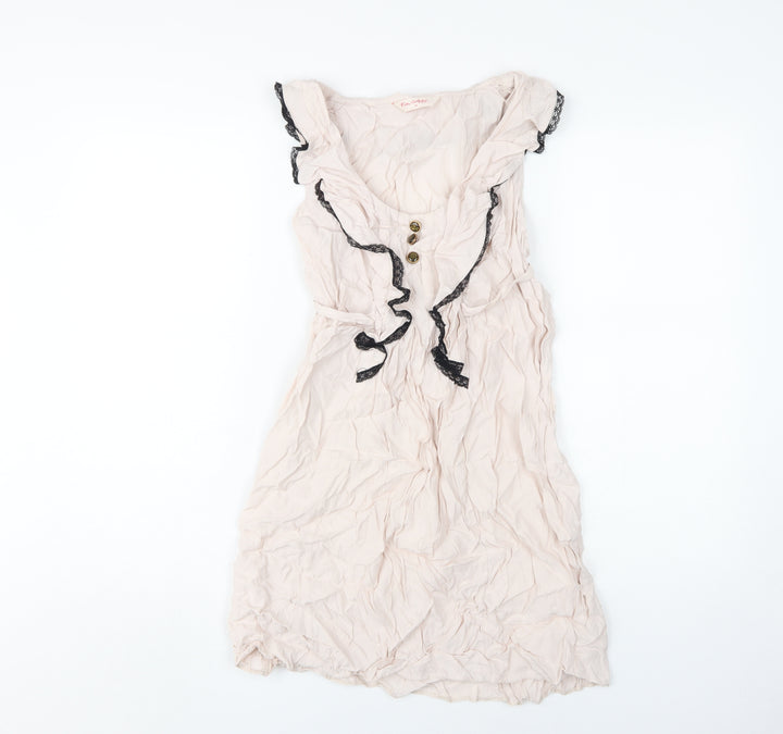 Miss Selfridge Women Pink A-Line Dress, Size 10
