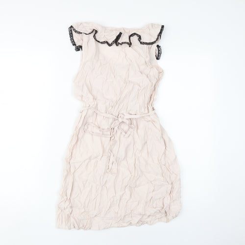 Miss Selfridge Women Pink A-Line Dress, Size 10
