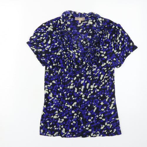 Soon Women's Blue V-Neck Blouse Size 10