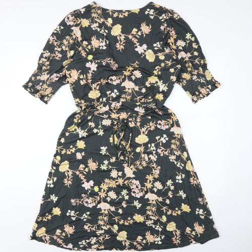 French Connection Women's Floral Wrap Dress XL Multicolour