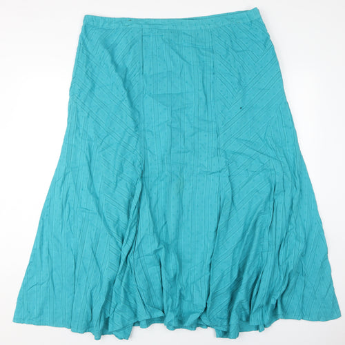 Marks and Spencer Women's Blue A-Line Long Skirt Size 18