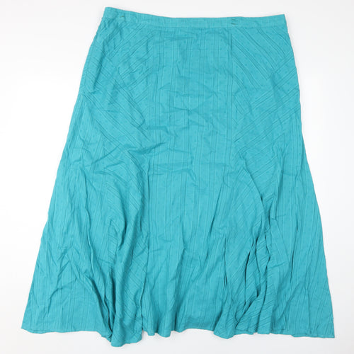 Marks and Spencer Women's Blue A-Line Long Skirt Size 18
