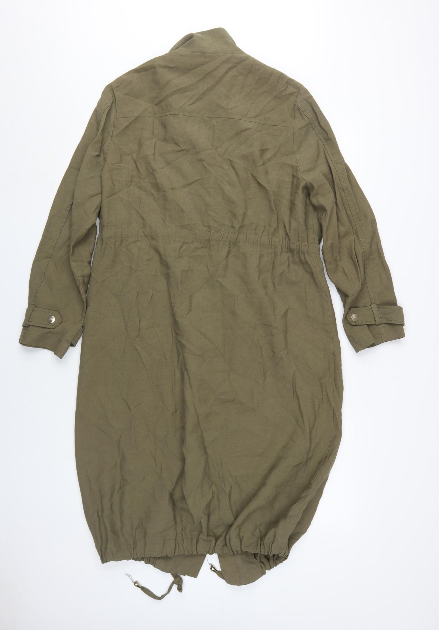 New Look Women's Green Anorak Coat, Size 12, Long Length