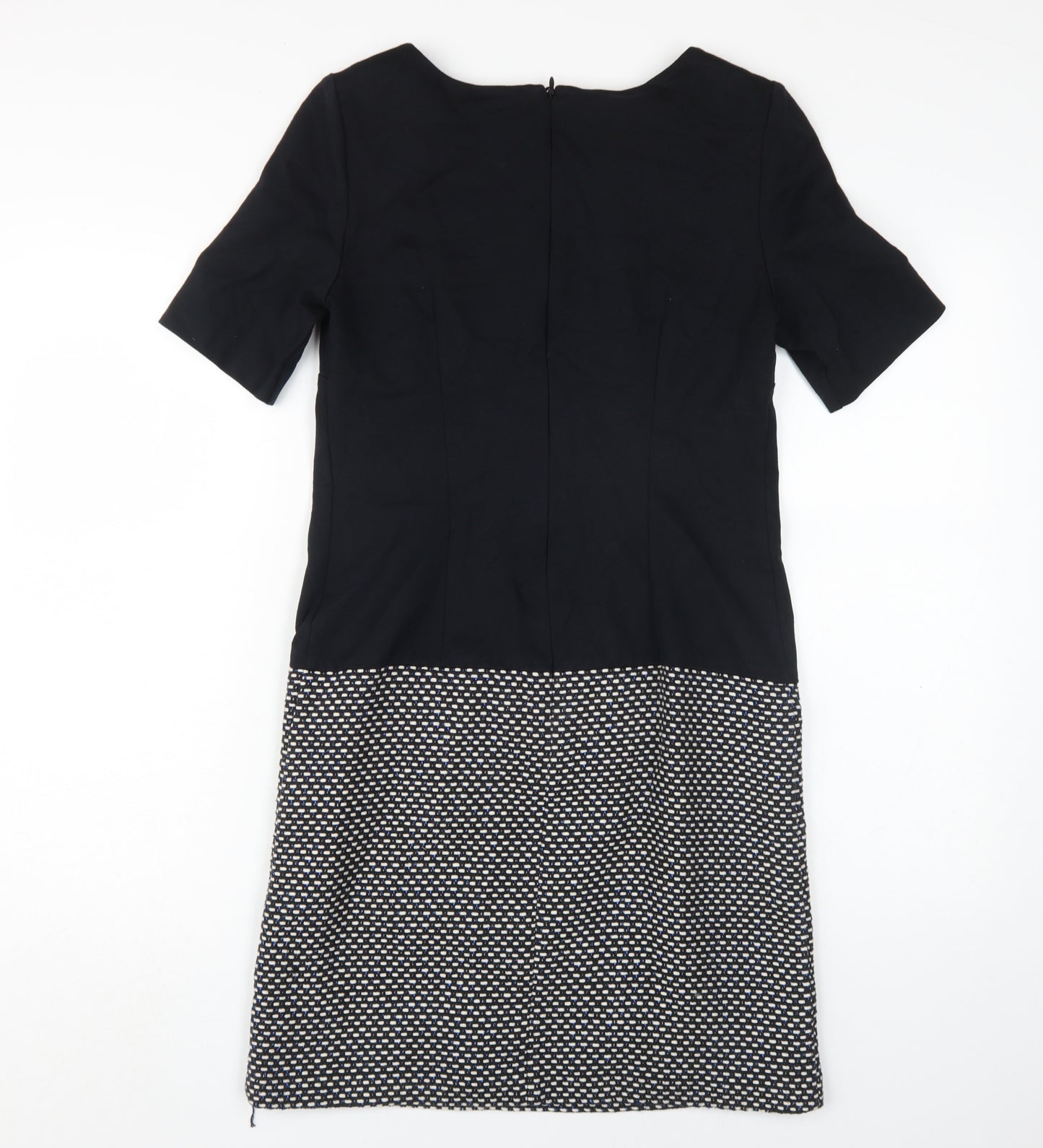 Marks and Spencer Black Knee Length Shift Dress UK 8
