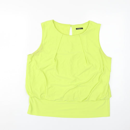 Roman Women's Yellow Sleeveless Round Neck Top