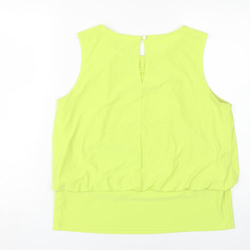 Roman Women's Yellow Sleeveless Round Neck Top