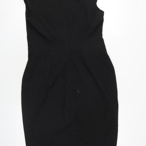 Next Women’s Black Sheath Dress Size 12 V-Neck Workwear
