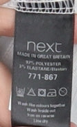 Next Women's Black Striped Sheath Dress Size 10
