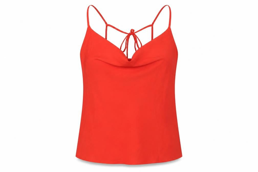 Front view of Topshop Women's Red Camisole Blouse, size 12