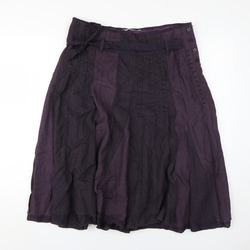 Per Una Women's Purple Herringbone Skirt Size 14