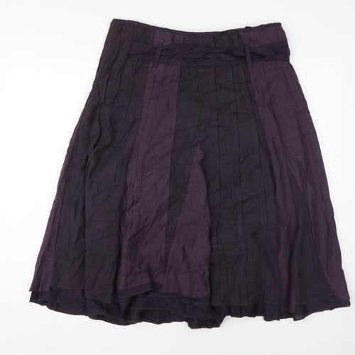 Per Una Women's Purple Herringbone Skirt Size 14