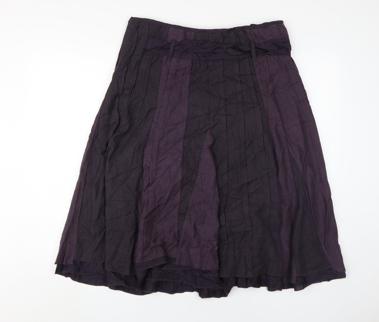 Per Una Women's Purple Herringbone Skirt Size 14