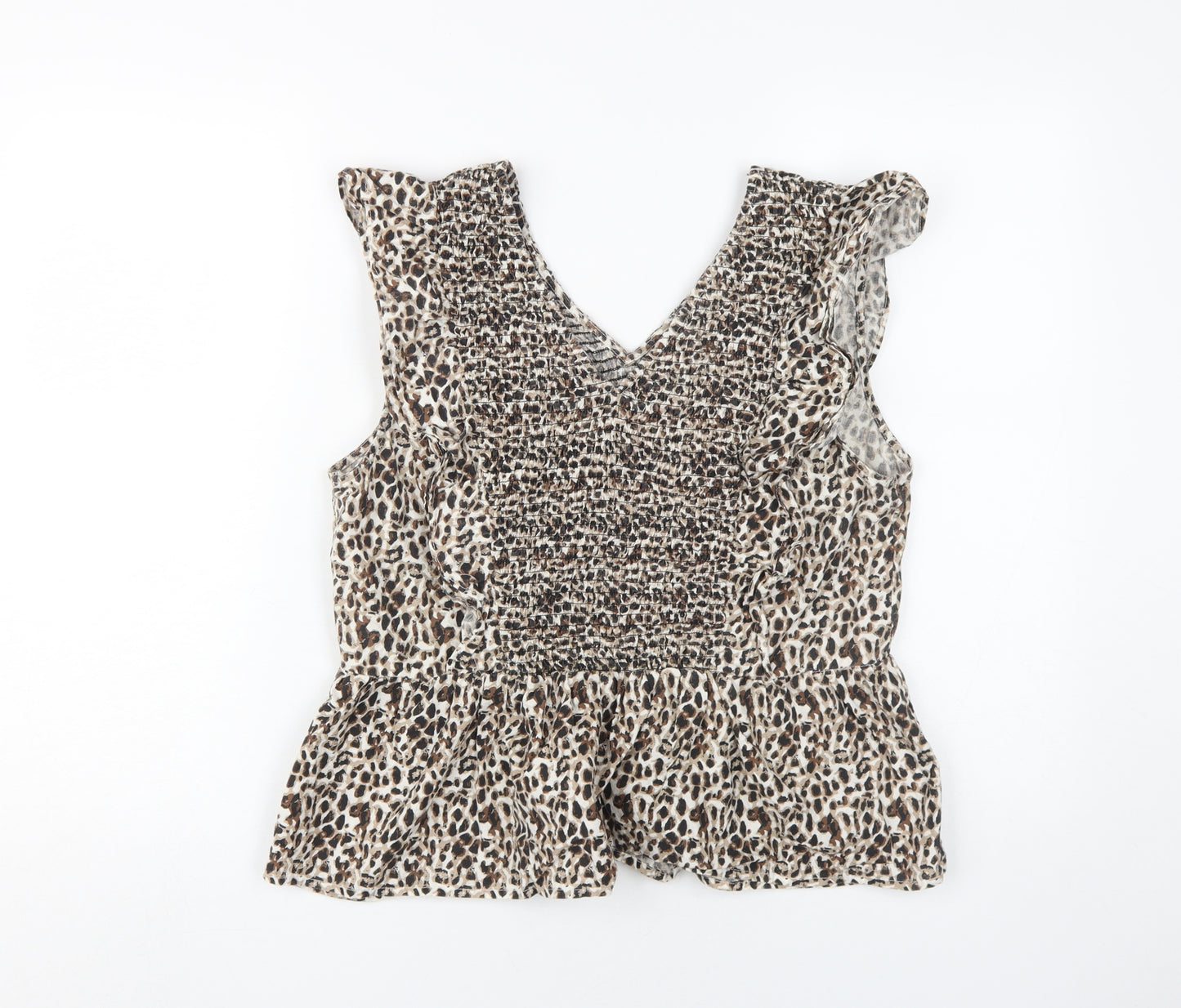 Dorothy Perkins Women's V-Neck Animal Print Blouse Size 16