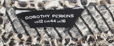 Dorothy Perkins Women's V-Neck Animal Print Blouse Size 16