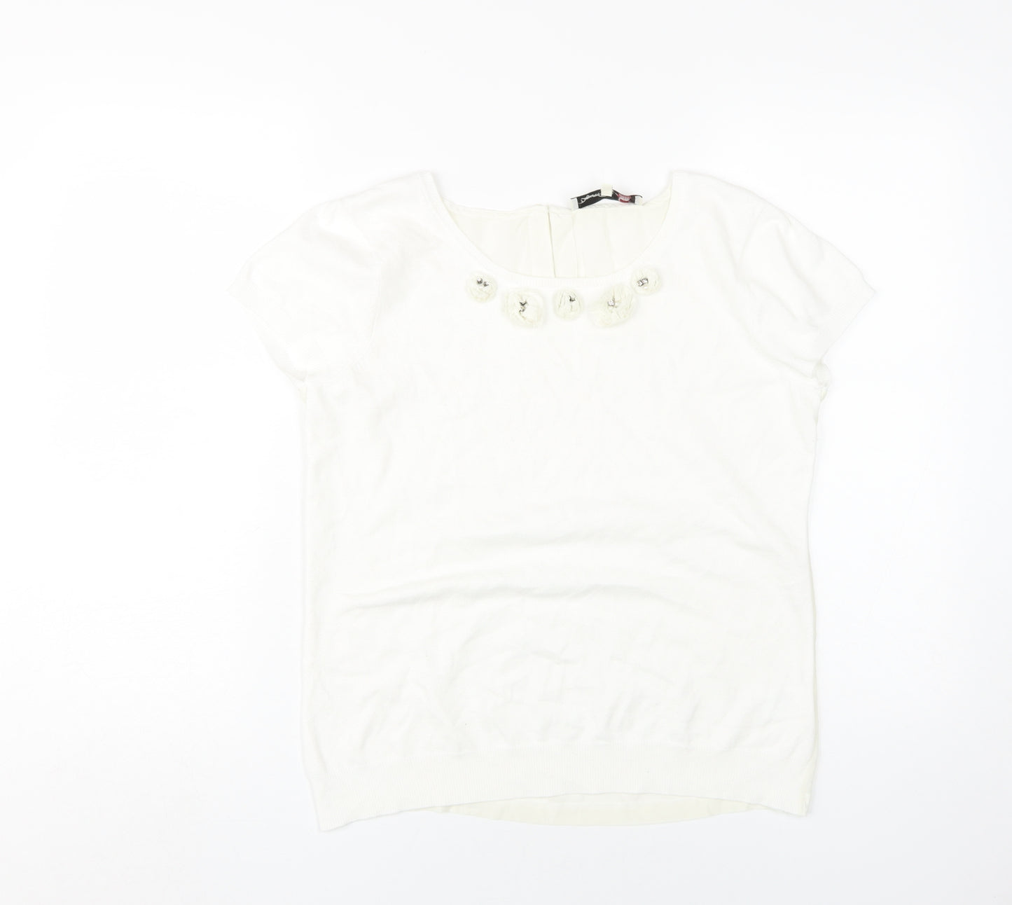Damsel in a Dress White Top Women Size 10 Round Neck