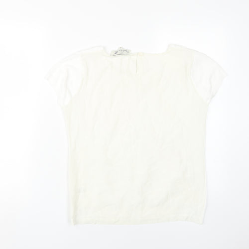 Damsel in a Dress White Top Women Size 10 Round Neck